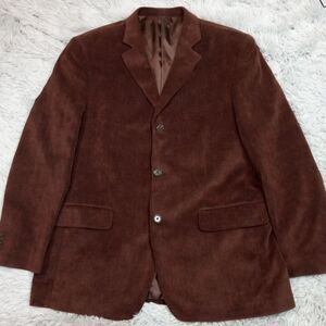 Fazzisport Jacket Mens 42R Brown Suit Coat Corduroy Pockets Banker Career Preppy